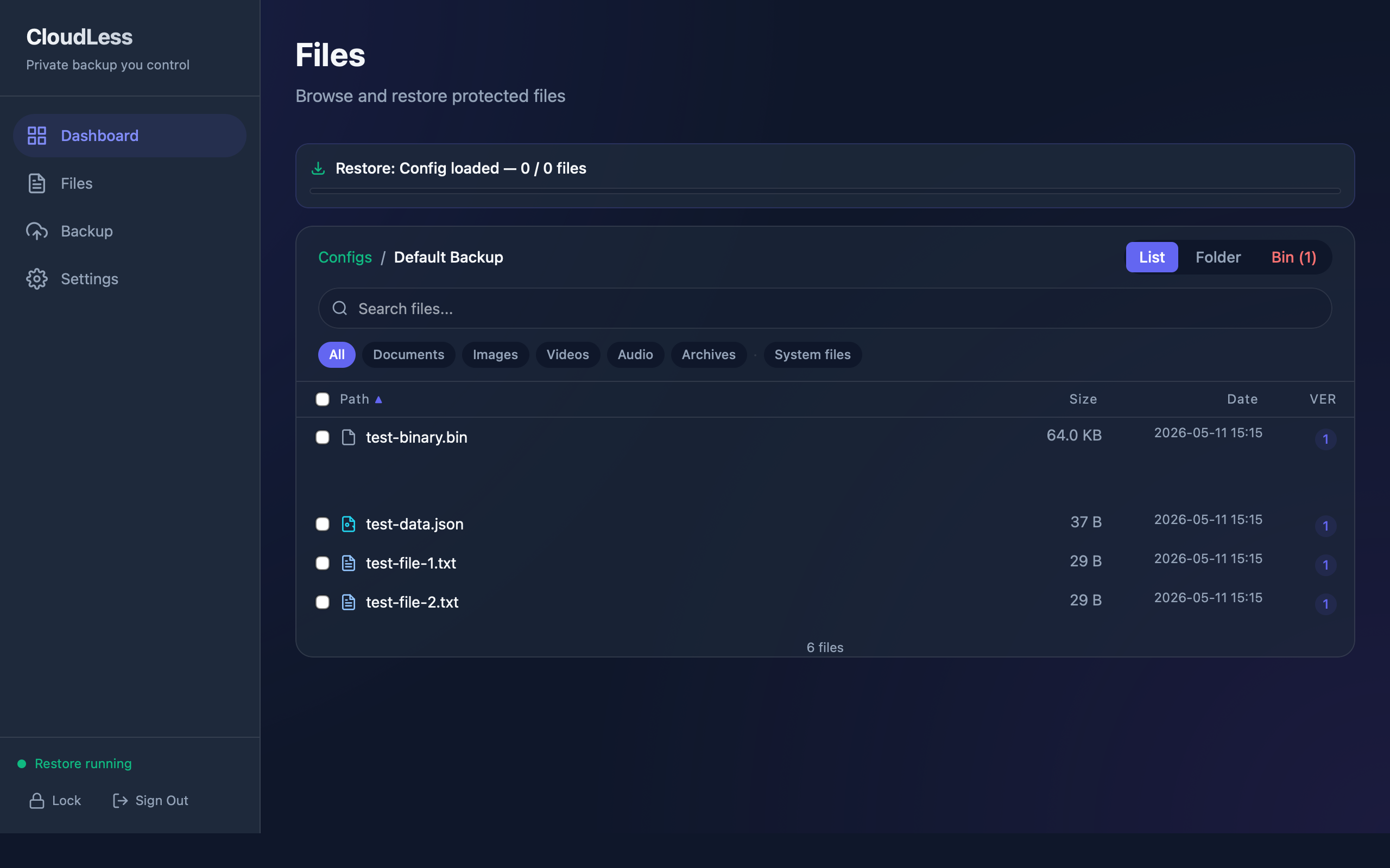 CloudLess restore review